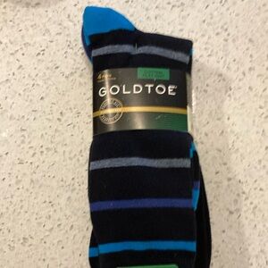 Gold Toe Men's Striped Socks - Blue